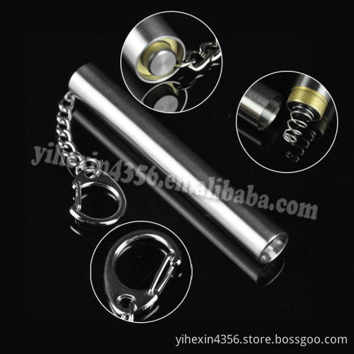 Boruit JY-18A Stainless Steel Mini Cigarette light Purple 365 Flashlight
